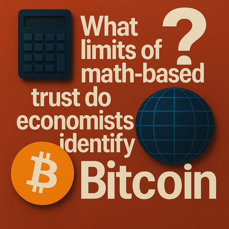 What limits of math-based trust do economists identify in Bitcoin