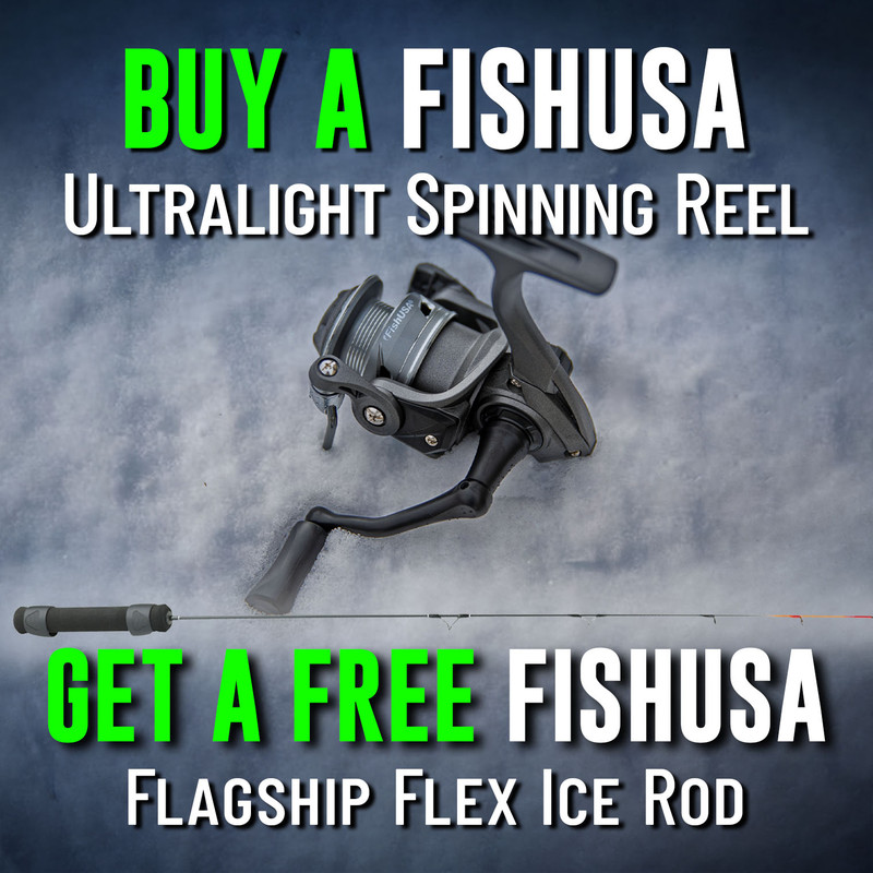 01 27 2026 Buy a Fish USA Ultralight Spinning Reel Get a Free Fish USA Flagship Flex Ice Rod 2x