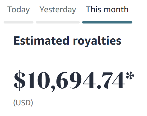 Monthly KDP Earnings 3