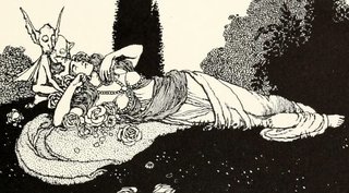 Titania being enchanted by Oberon