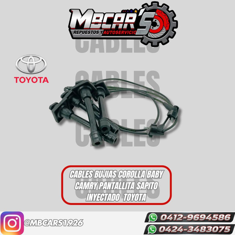 CABLES BUJIA COROLLA BABY CAMRY / PANTALLITA / SAPITO INYECTADO 