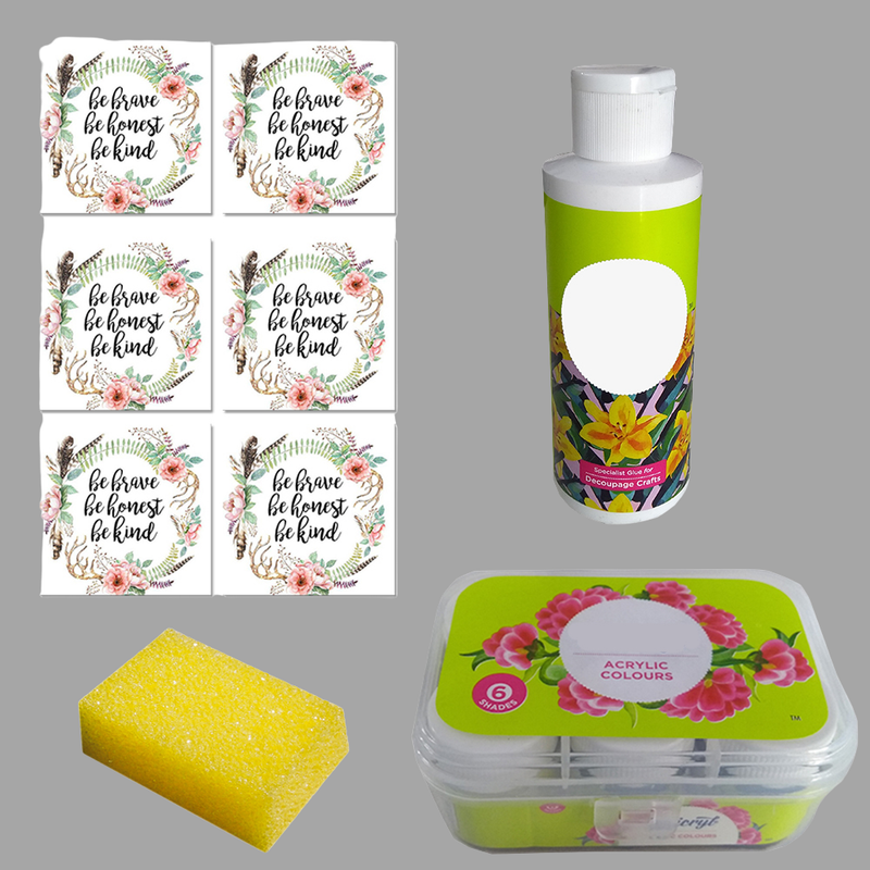 Image Transfer on Round Tea Coasters with Stand DIY Kit