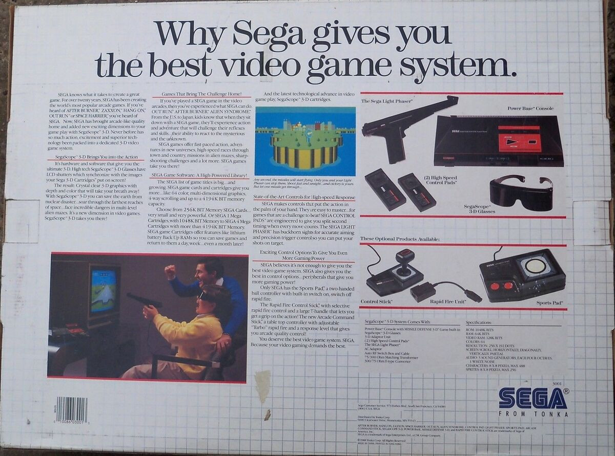 Sega Master System console- SegaScope 3D set bundle - I can't