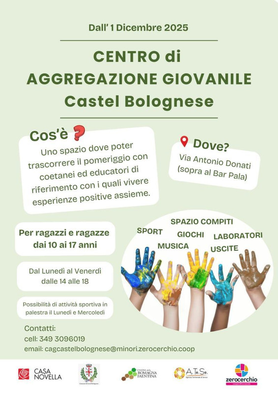 Dal 1 dicembre apre il nuovo centro di aggregazione giovanile
