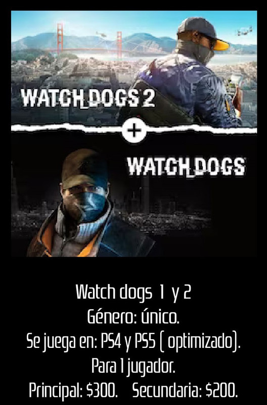 Watch Dogs 1 y 2