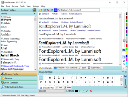 Lamnisoft FontExplorerL.M 7.0.0.60 Multilingual + Portable