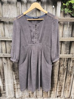 Brown Polka Dot Tunic Dress - Adult 10