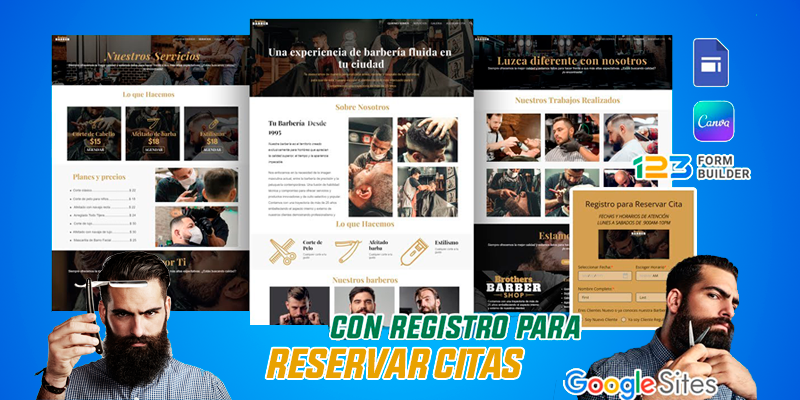 Tema Barbería Express Google Sites
