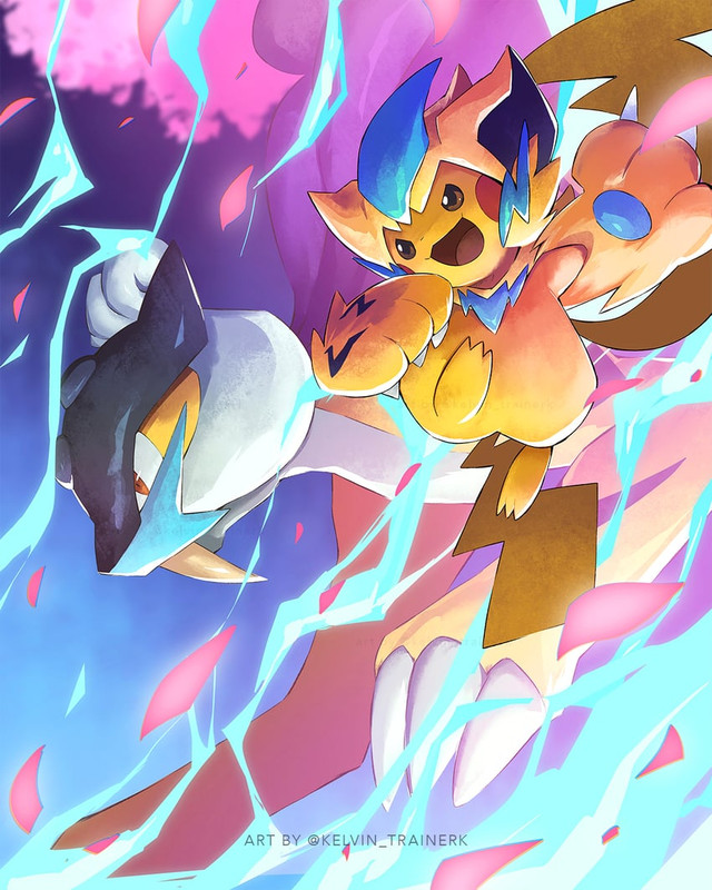 pikachu-raikou-and-zeraora-pokemon-drawn