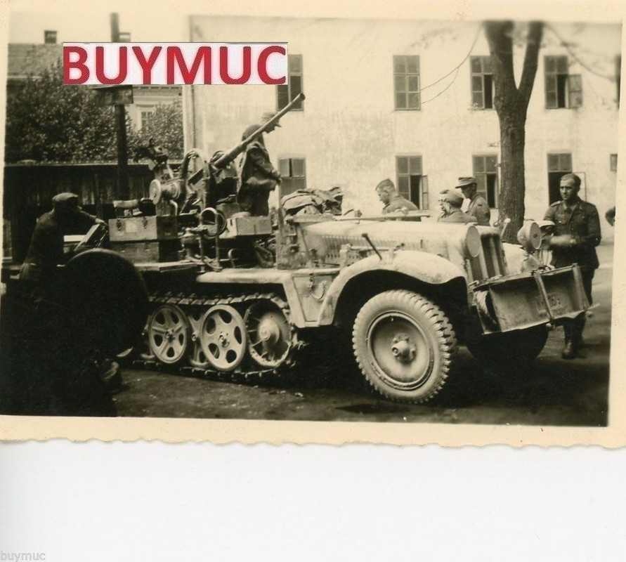 PHOTO GEBIRGSJÄGER 1944 KROATIEN KETTENFAHRZEUG 