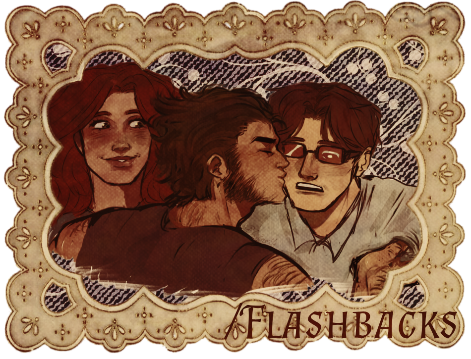 Text in the bottom right corner reads /Flashbacks
Art by USERNAME on Tumblr