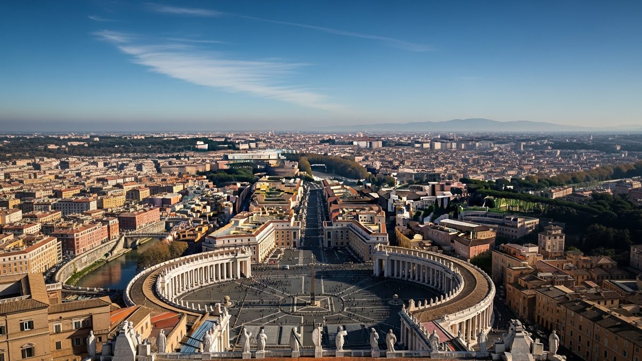 Vista de Roma do Vaticano