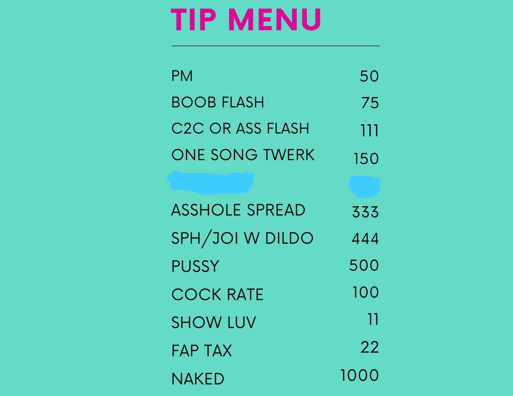 Myfreecams Tip Menu