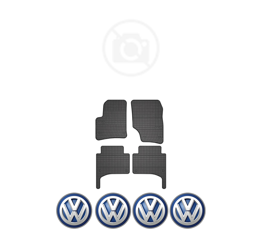 Set covorase presuri Volkswagen TOUAREG | 7L din 2002-2007, auto, din cauciuc thermoplastic, 4 Stickere auto cu Volkswagen