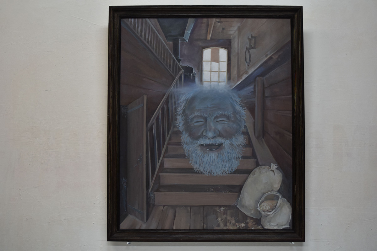 На старой мельнице. ХМ, 78х65, 2019