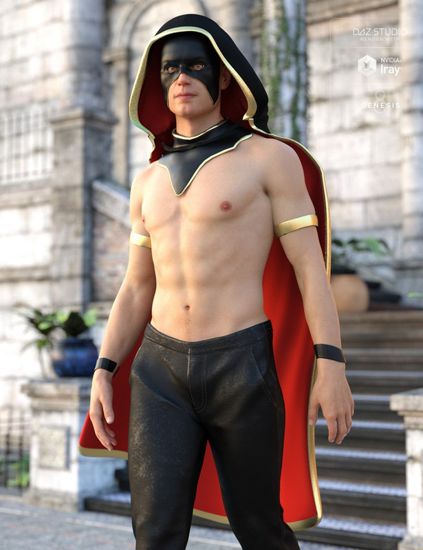 Fantasy Collar, Mask,and Cloak for Genesis 8 Male(s) Fantasy Collar, Mask,and Cloak for Genesis 8 Male(s)