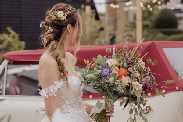 Wedding hairdo with braids
