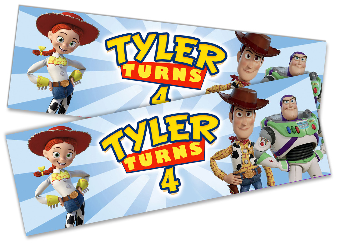 x2 Personalised Birthday Banner Toy Story Children Party Decoration Poster 12