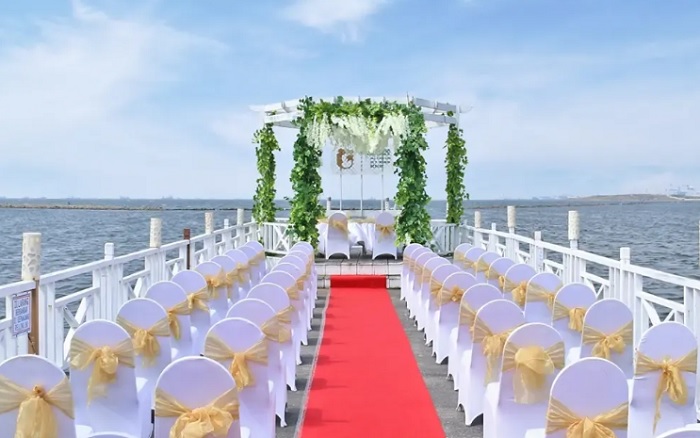 Ilustrasi pesta pernikahan di Putri Duyung Resort, Ancol, Jakarta Utara.