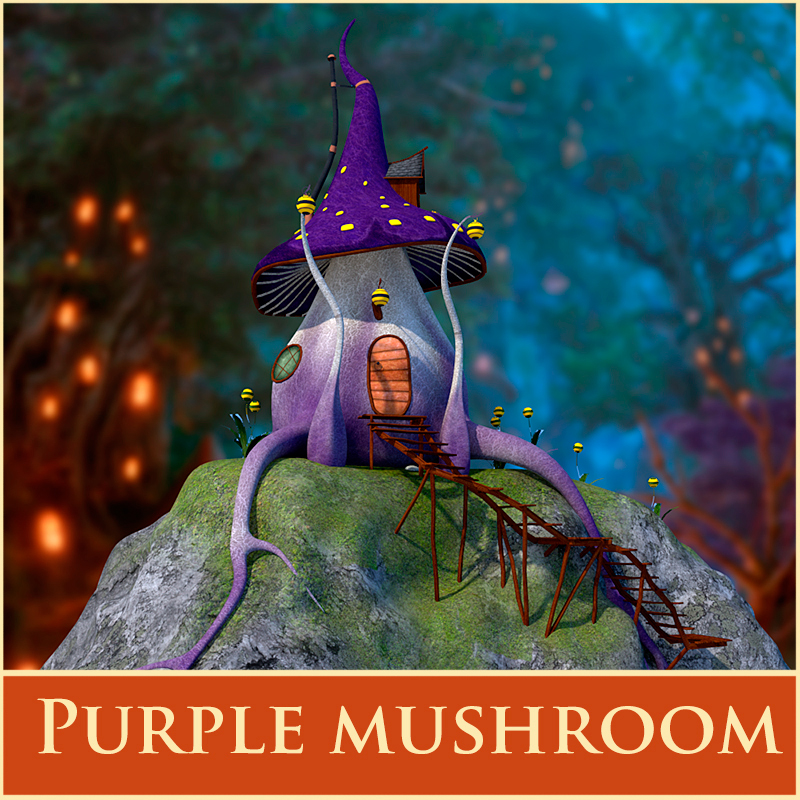 Purple mushroom