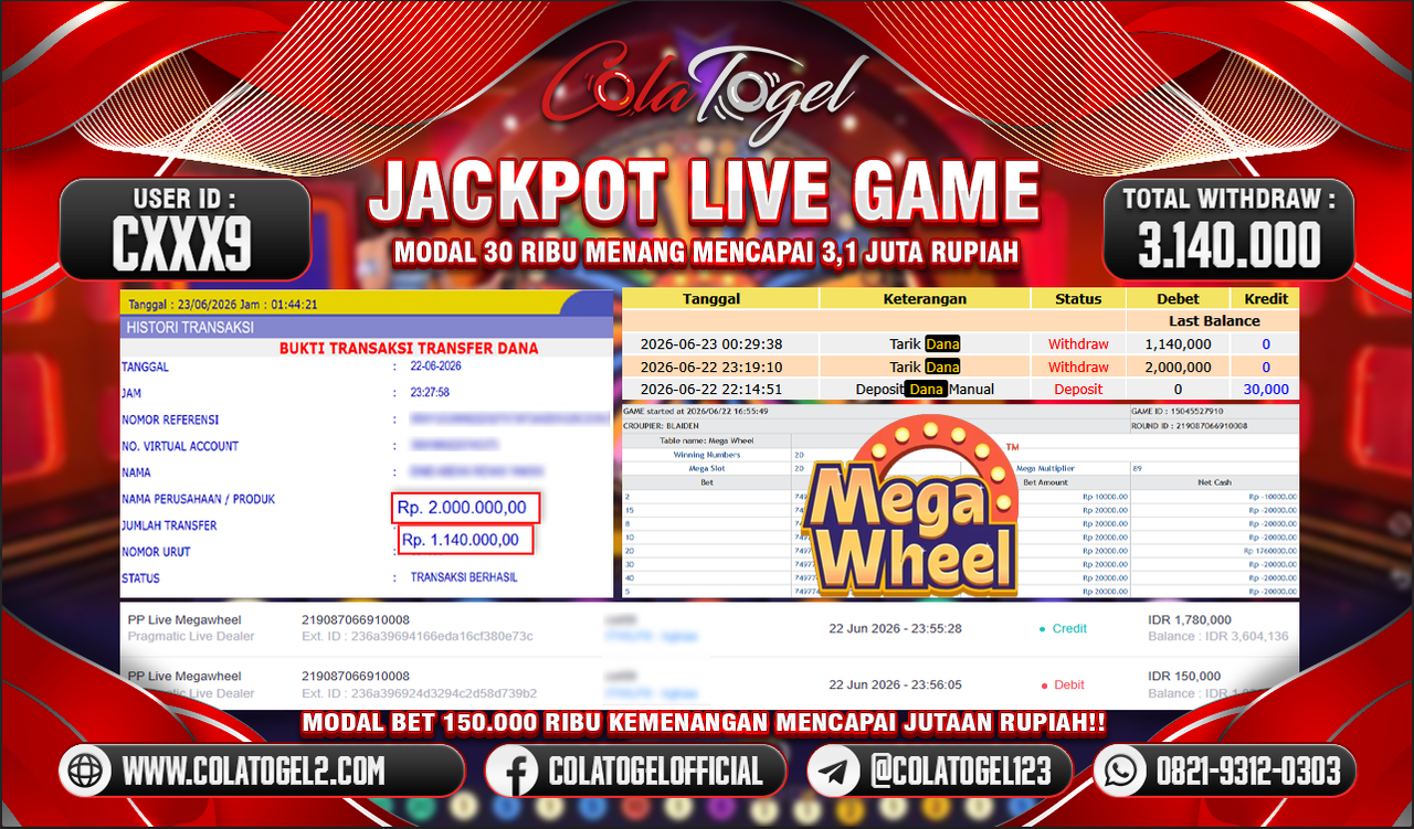 JACKPOT LIVE GAME!!