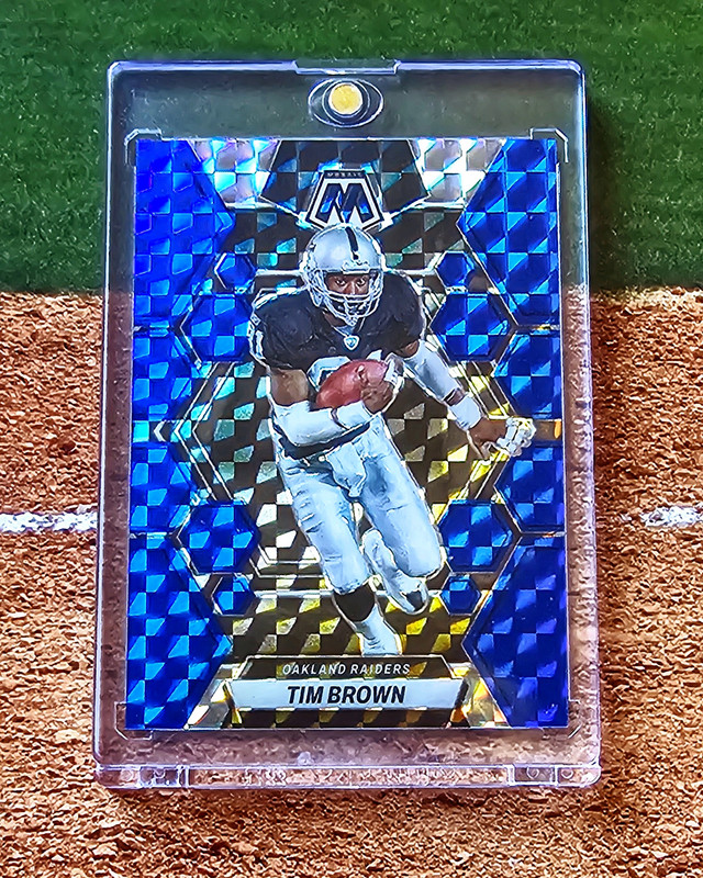 2023 Mosaic Tim Brown Blue 77 of 99 Raiders