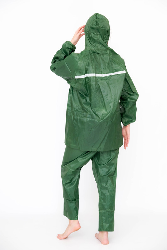 Senzas-Two-Piece-Heavy-duty-Raincoat-Set-with-Hood-Drawstring-For-Men-Women-green-5