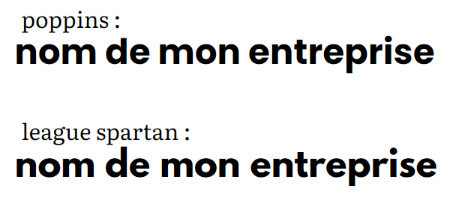 comparaison polices poppins et league spartan