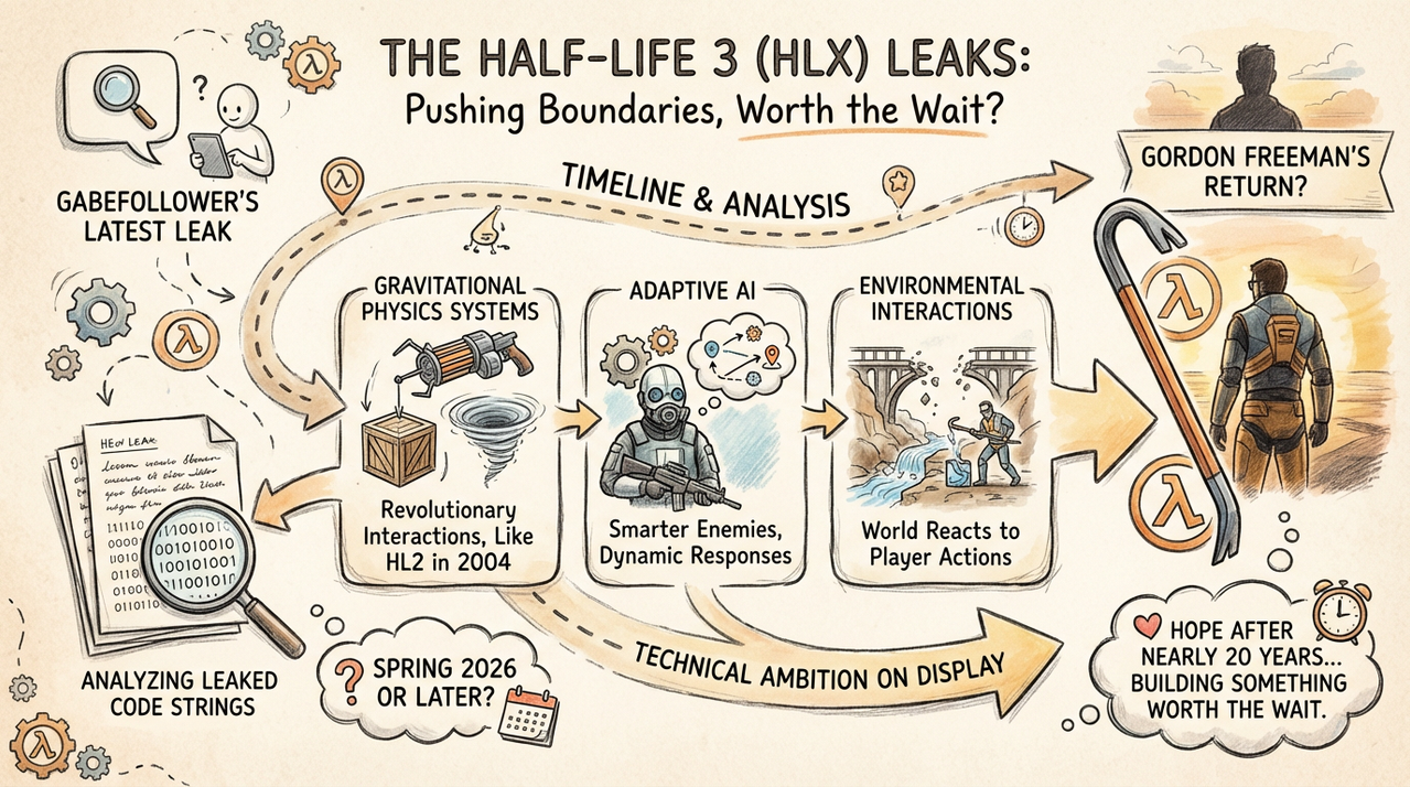 Half-Life 3 is Real: New Gabefollower Leak Reveals Gravity Physics and Advanced AI 1 Gaming controller with dramatic lighting on dark background