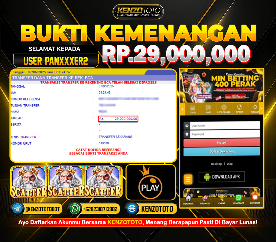 BUKTI CUAN KENZOTOTO – WD RP 29 JUTA LUNAS MASUK REKENING!