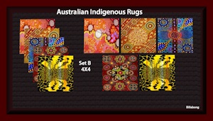 Australian Indigenous Rugs 4X4 Set B
