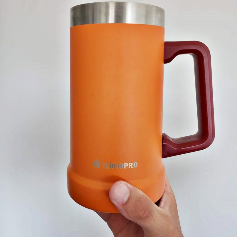 Caneca Térmica para Cerveja Laranja 709 Ml Termopro