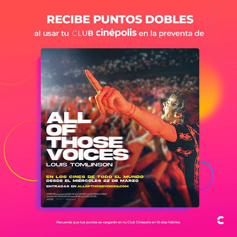 Cinépolis: Puntos Dobles en la compra de boletos para All Of Those Voices 
