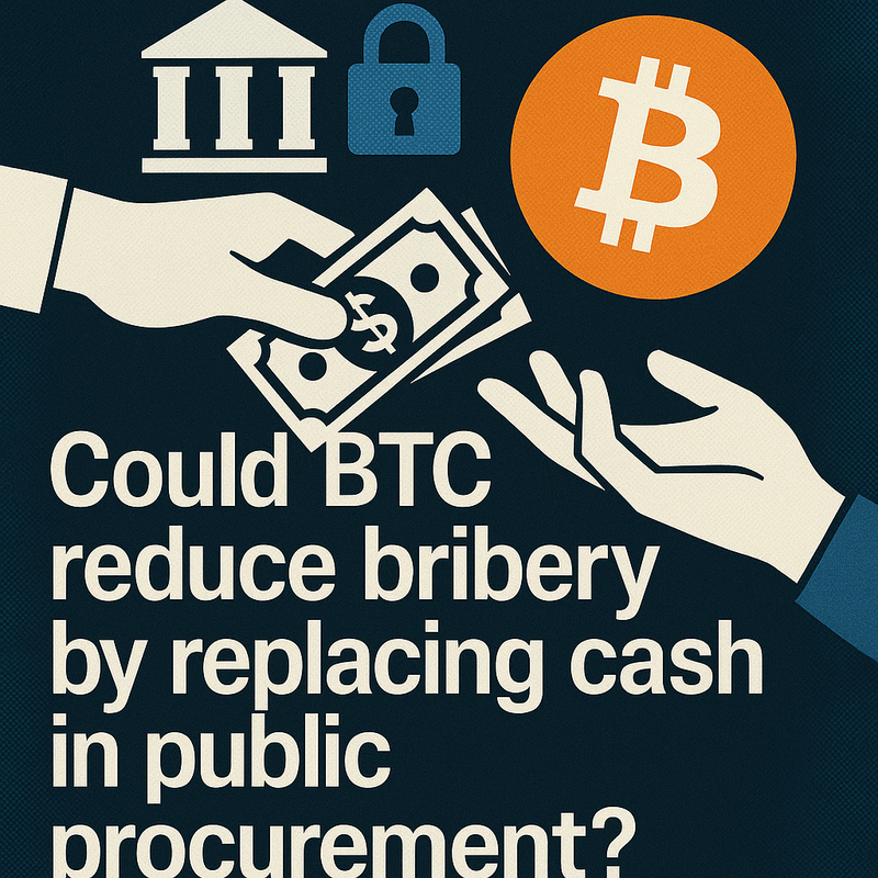 Could BTC reduce bribery by replacing cash in public procurement?