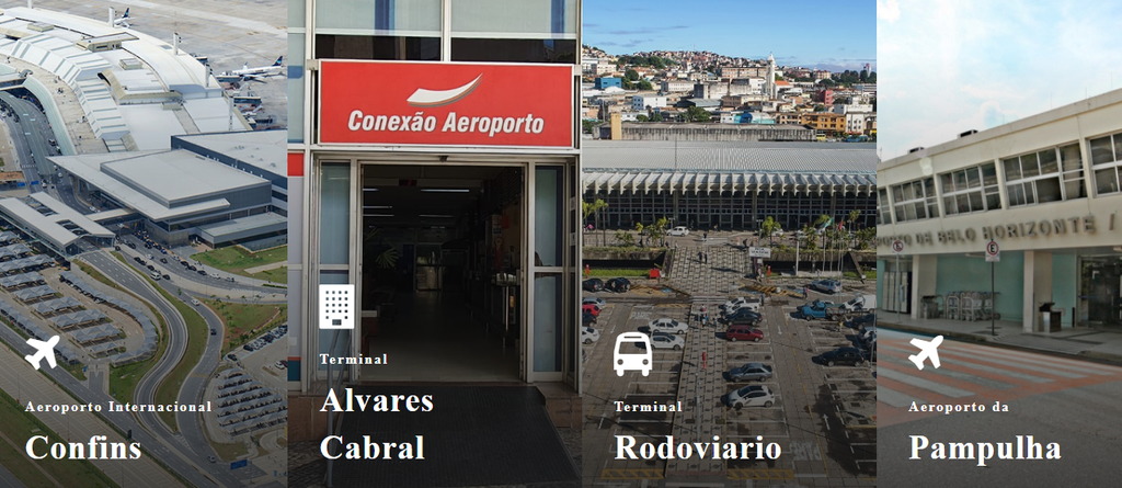Llegar y salir del BH Airport en autobús es práctico y económico, - Aeropuerto de Confins: Minas Gerais - Sudeste de Brasil
