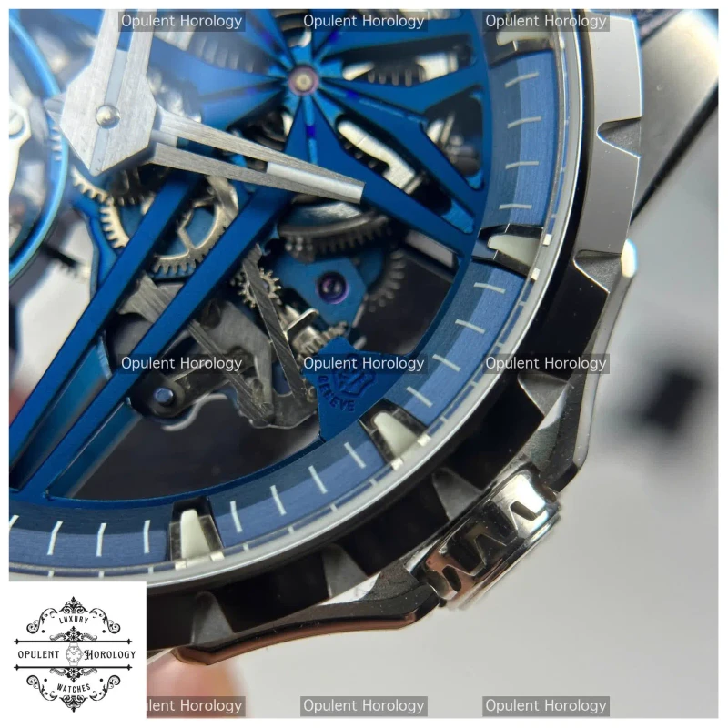 Roger Dubuis Excalibur Cobalt Blue RDDBEX0838 Replica - 42mm High-End Flying Tourbillon Timepiece - Super Clone