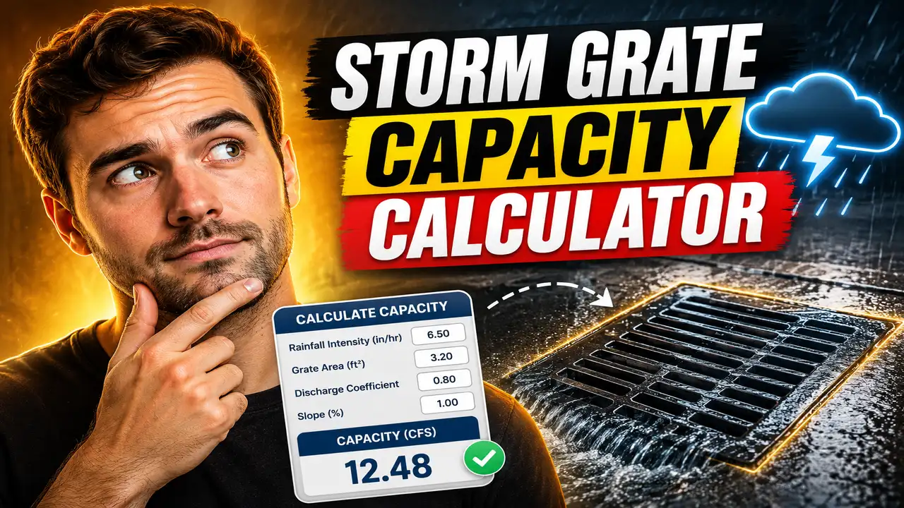 Storm Grate Capacity Calculator Online