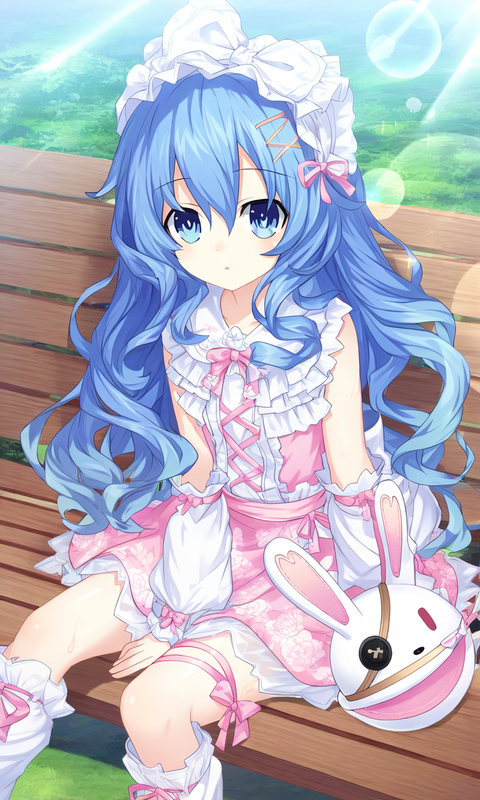 1girl, {{{yoshino (date a live)}}}, blue eyes, long hair, hime cut,  blue hair,  s-2473352036