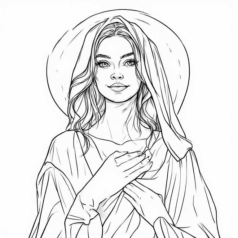 Madonna-l-Line-drawing-natural-(56)
