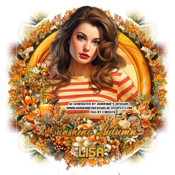 November Cluster Frame Challenge Lisa-Sunshine-Autumn