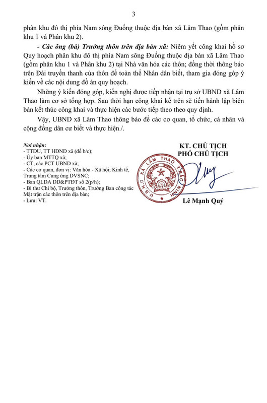 xa Lam Thao Bac Ninh Do thi nam song Duong pk2 03 Bắc Ninh: xã Lâm Thao lấy ý kiến người dân về Đồ án Quy hoạch đô thị phía Nam sông Đuống (phân khu 1 & 2)