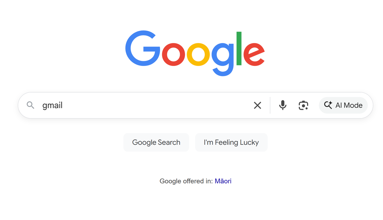 Screenshot of Gmail homepage with 'Create account' button highlighted.