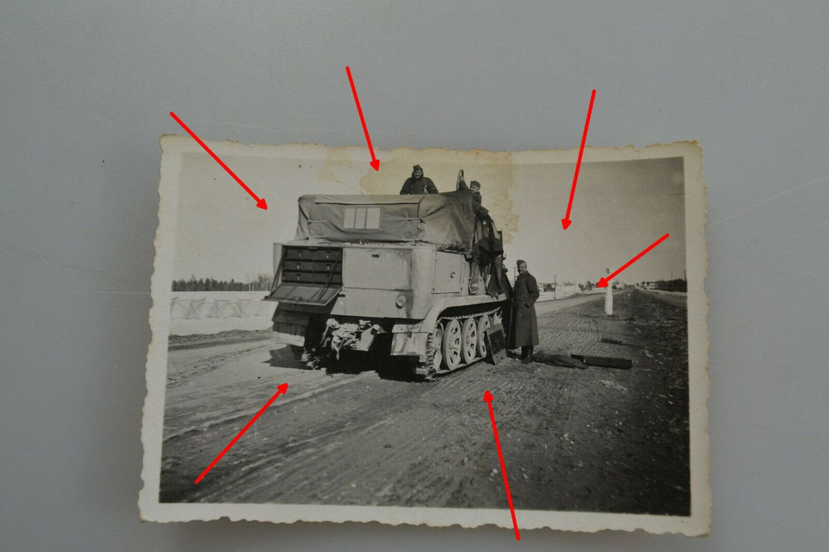 Foto Kampfgruppe Haase Rußlandfeldzug, Front, Halbkette, Plane, 