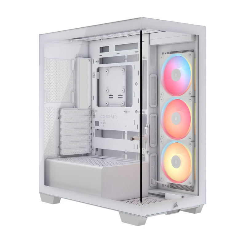 GABINETE CORSAIR ICUE LINK 3500X LX-R RGB WHITE VIDRIO TEMPLADO