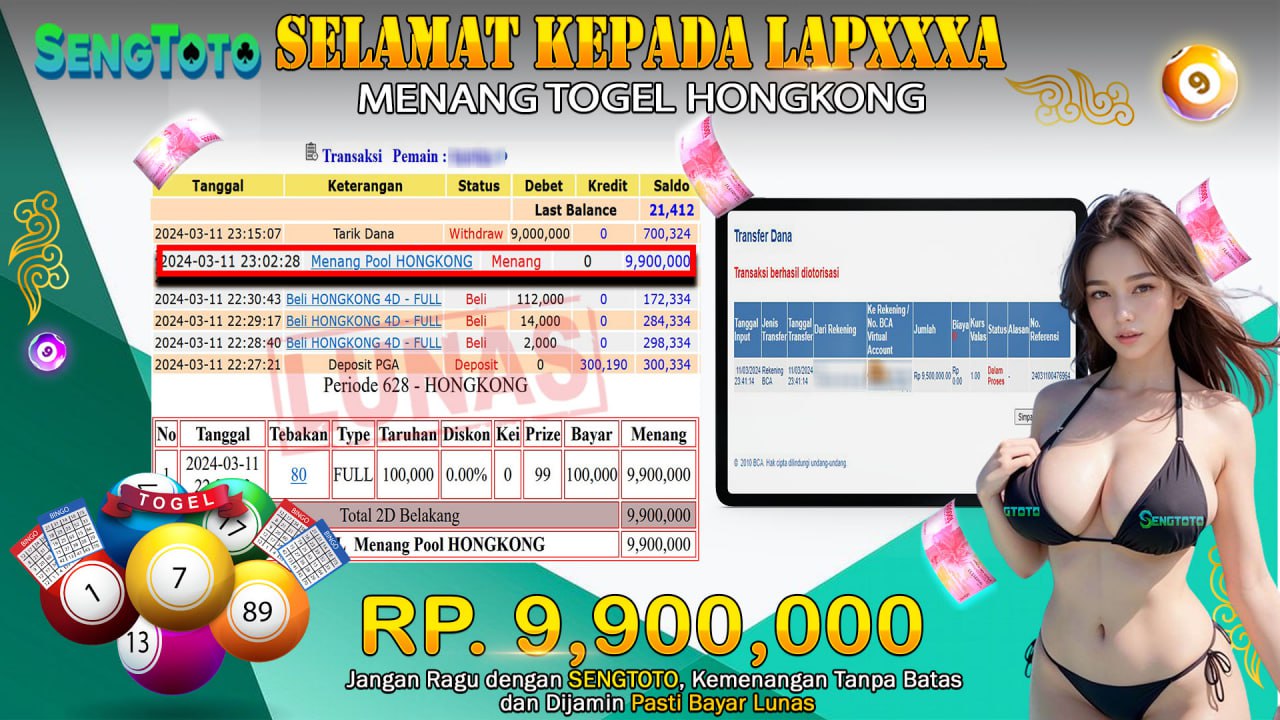 BUKTI PEMBAYARAN TOGEL HONGKONG