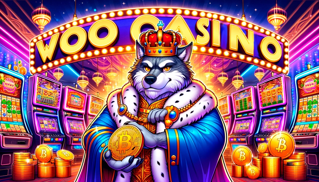 Screenshot of the Woo Casino online lobby interface showing game categories and promotions