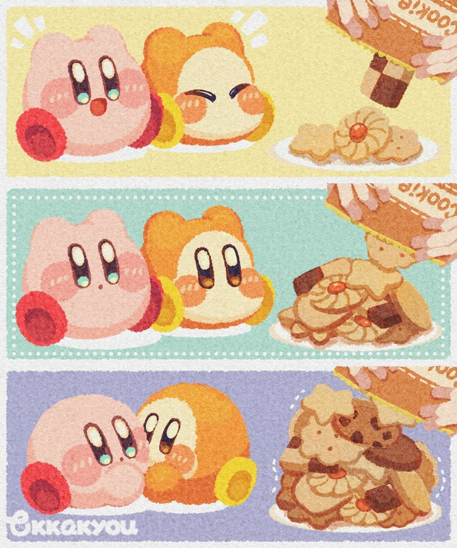 kirby-and-waddle-dee-kirby-drawn-by-tokk