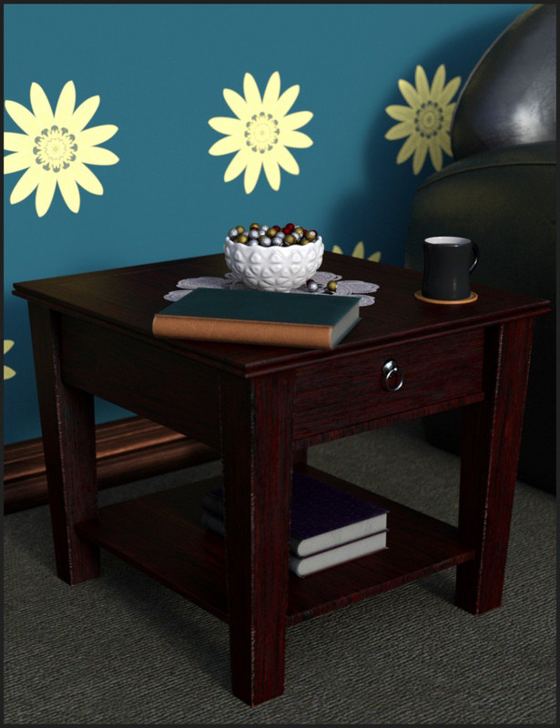 decorative side table and props 00 main daz3d