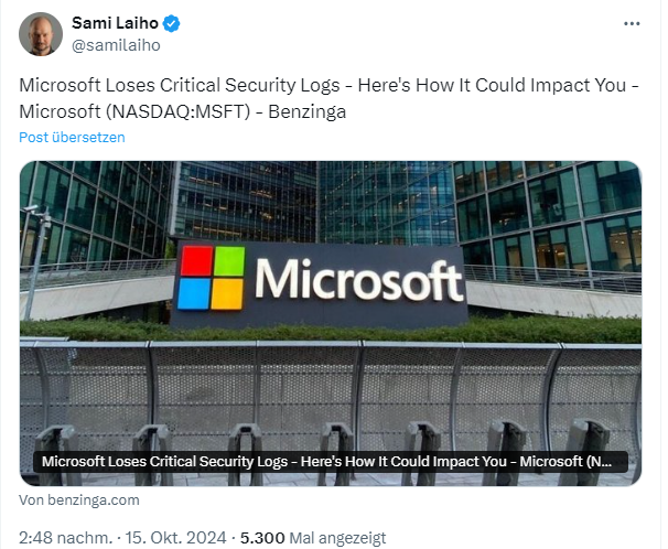 Microsoft loses logs