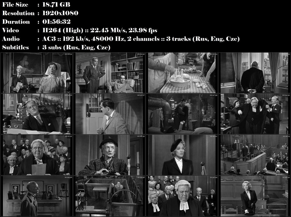 Svědek obžaloby / Witness for the Prosecution (1957)